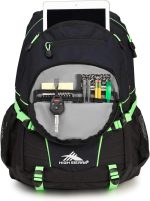 High Sierra Loop-Backpack, School, Travel, or Work Bookbag with tablet-sleeve, Black, One Size - Image 2